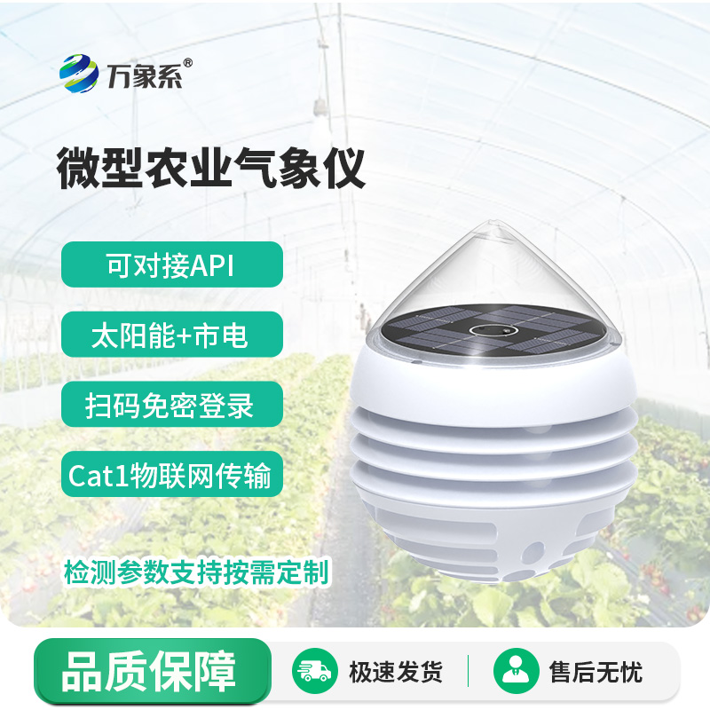 大棚小型气象仪——温室果蔬种植专用智能环境监测设备